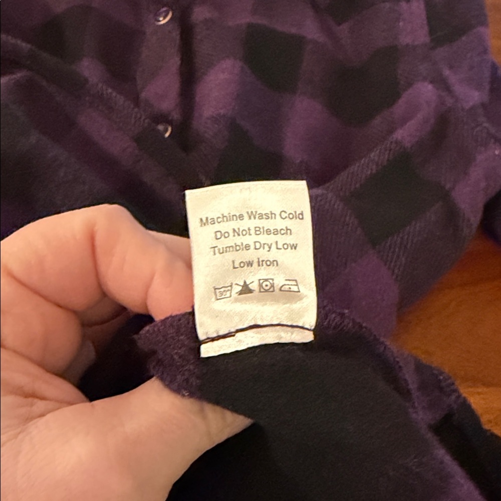 Tuckernuck Aubergine Check Chandler Button Down Flannel Purple Black. Small - Picture 11 of 11